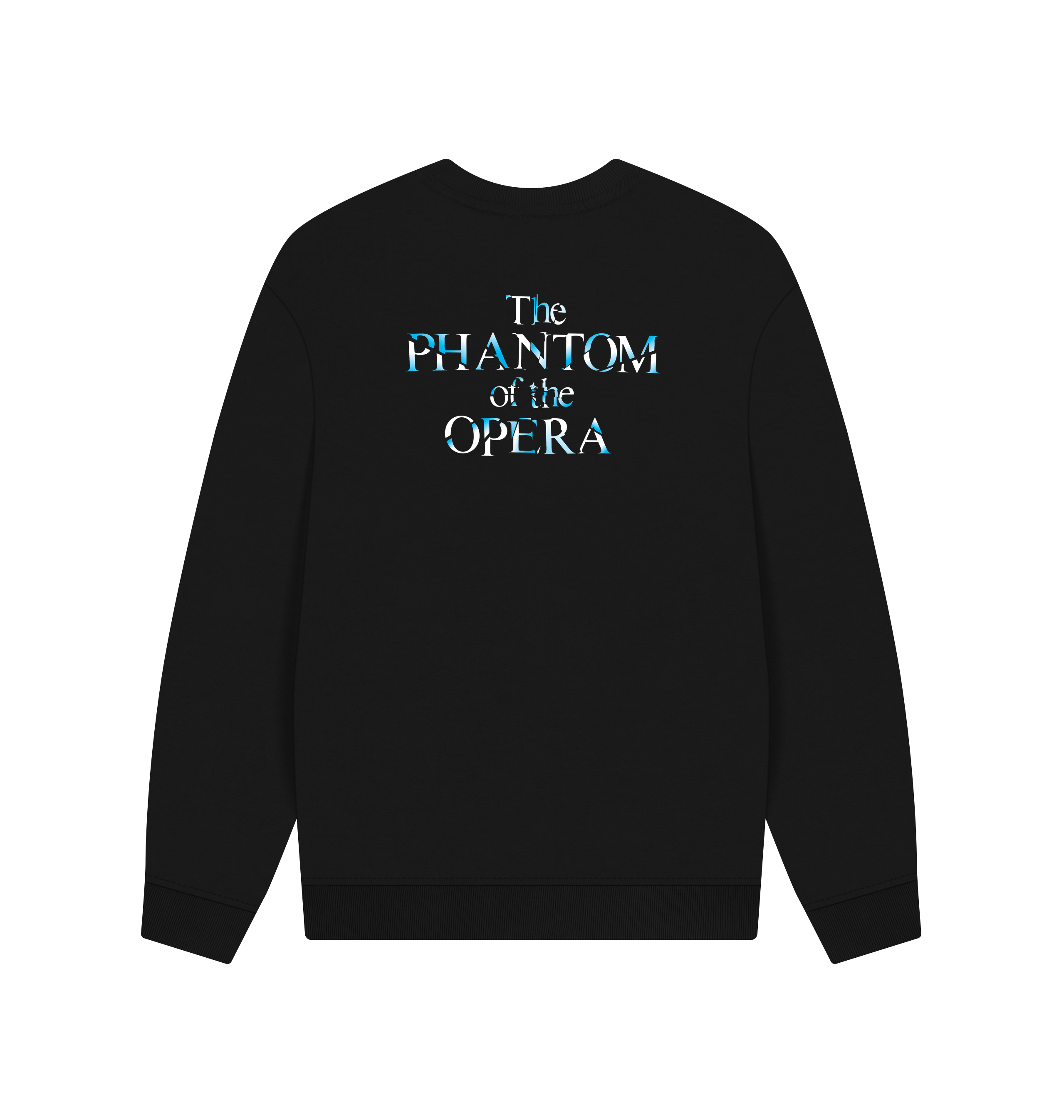 Black Printed Sweater Back