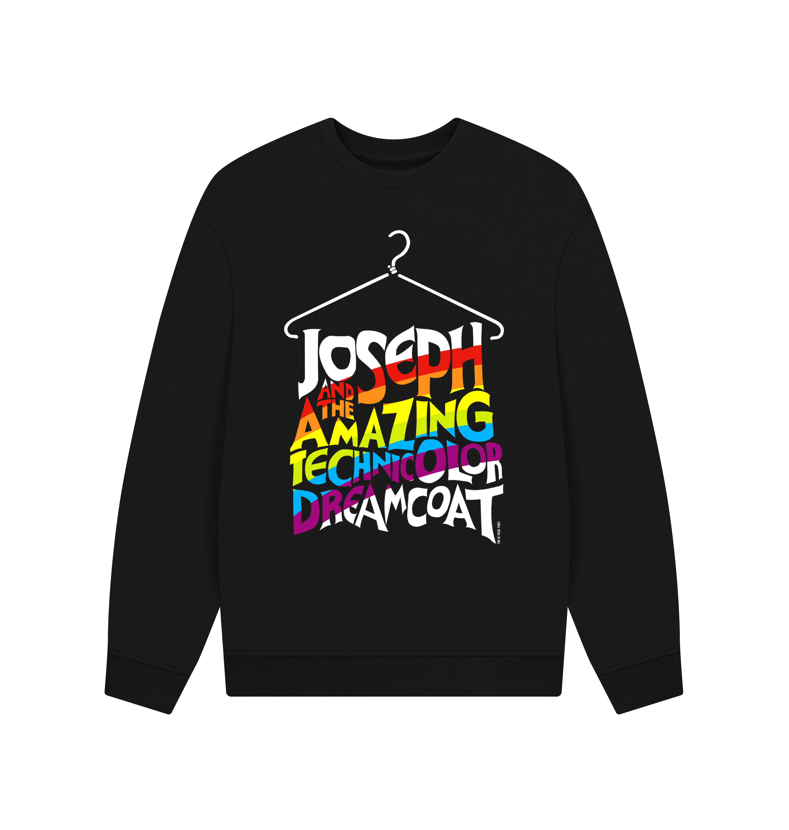 Black Printed Sweater Front