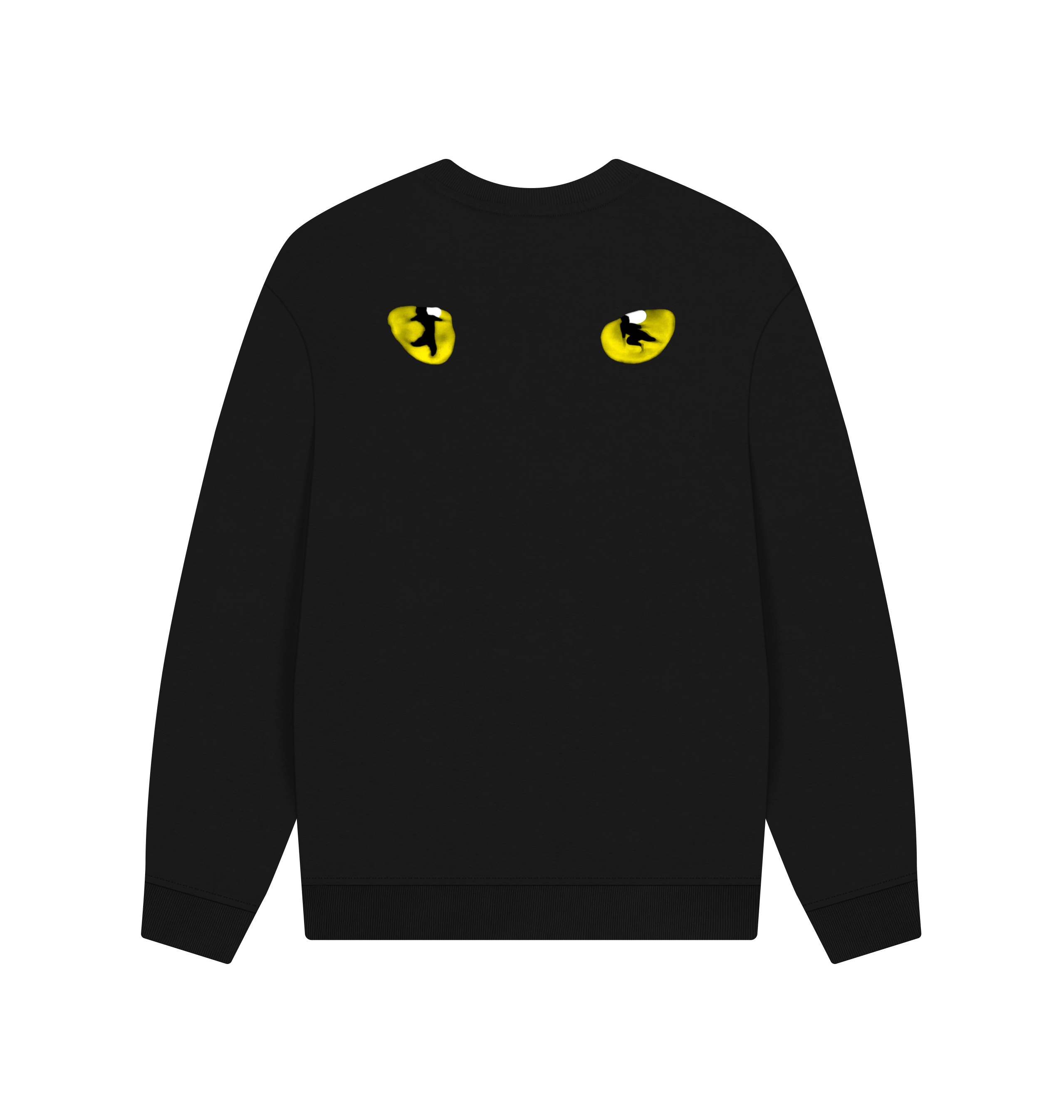 Black Printed Sweater Back