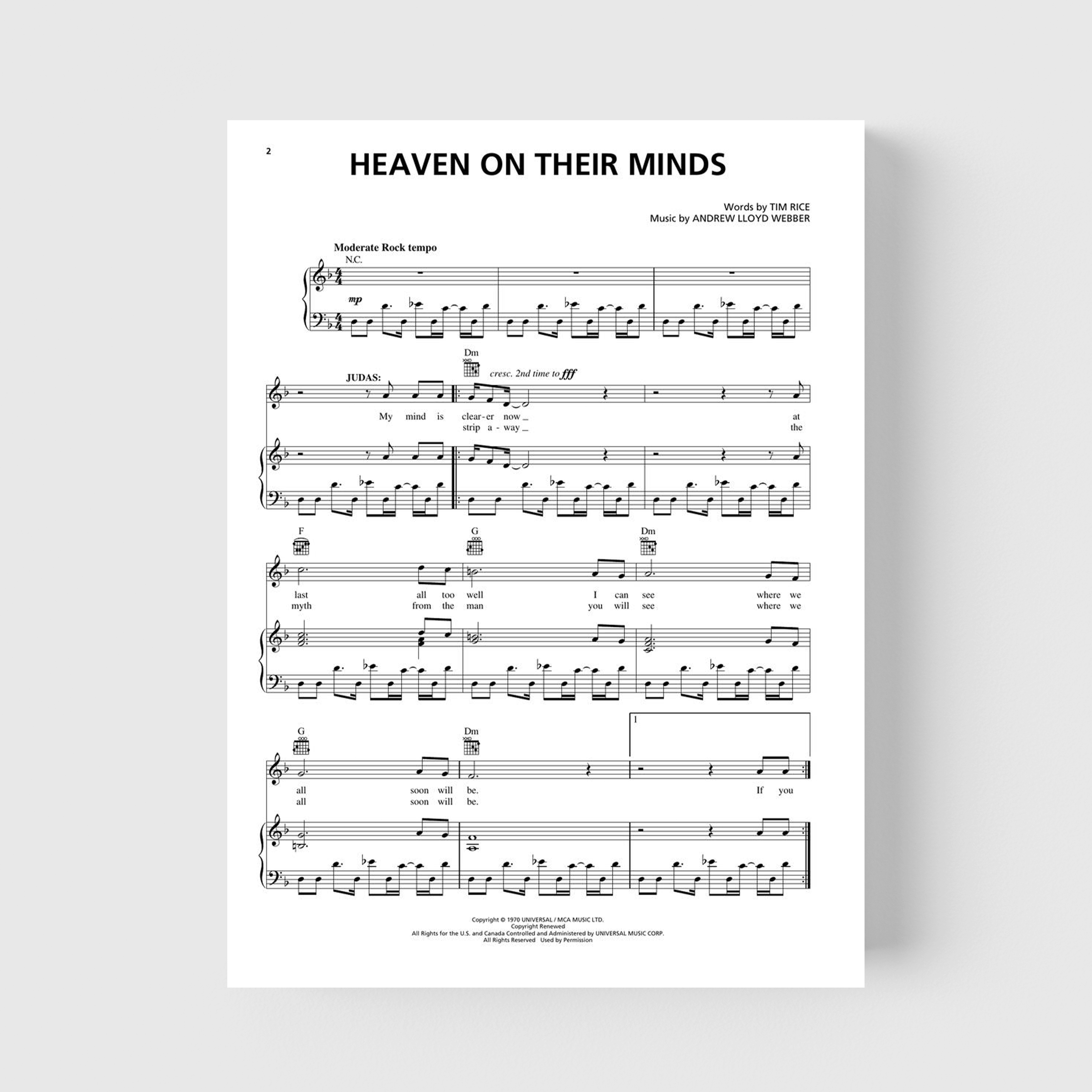 Jesus Christ Superstar – Piano Vocal Book