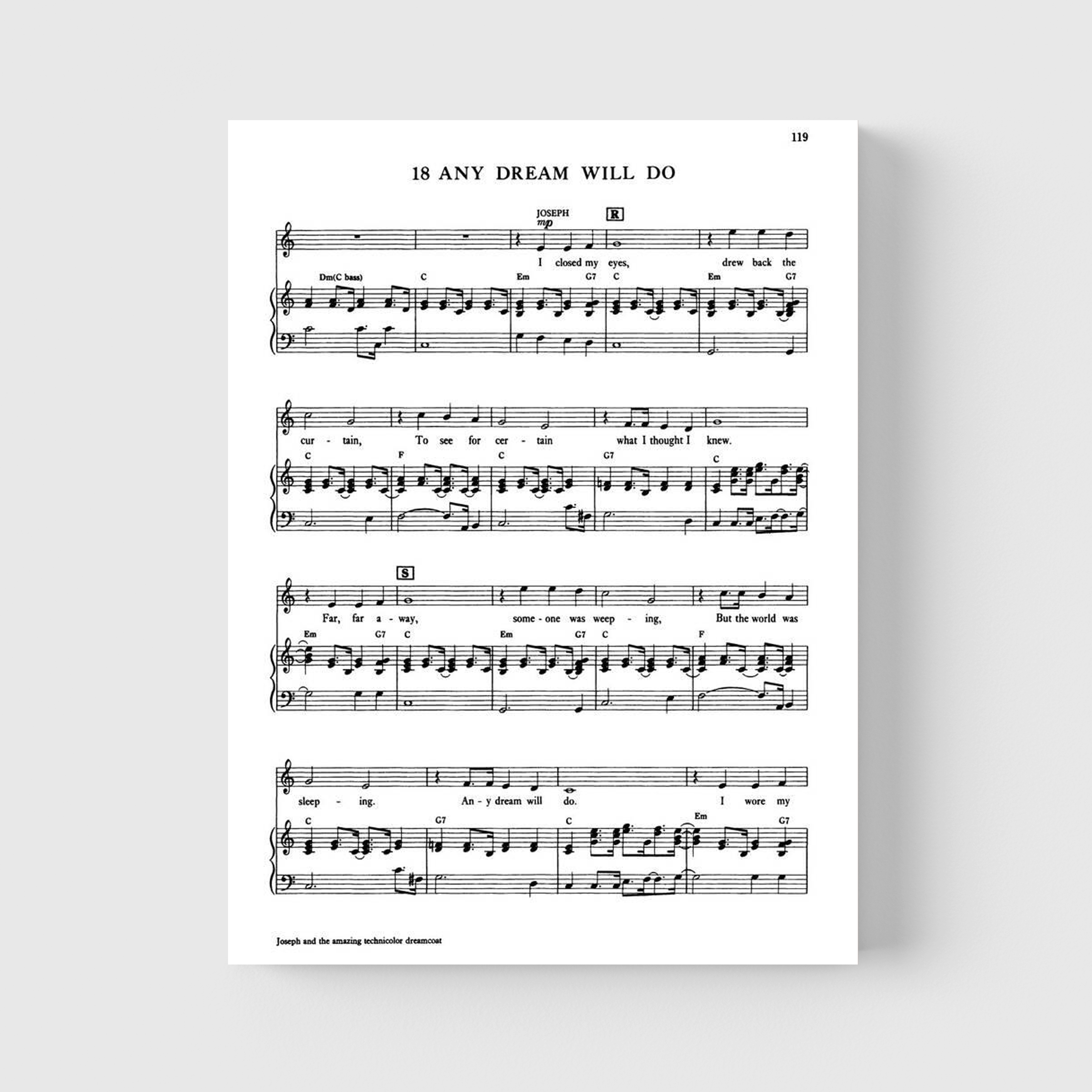 Joseph and the Amazing Technicolor Dreamcoat - Piano Vocal Book