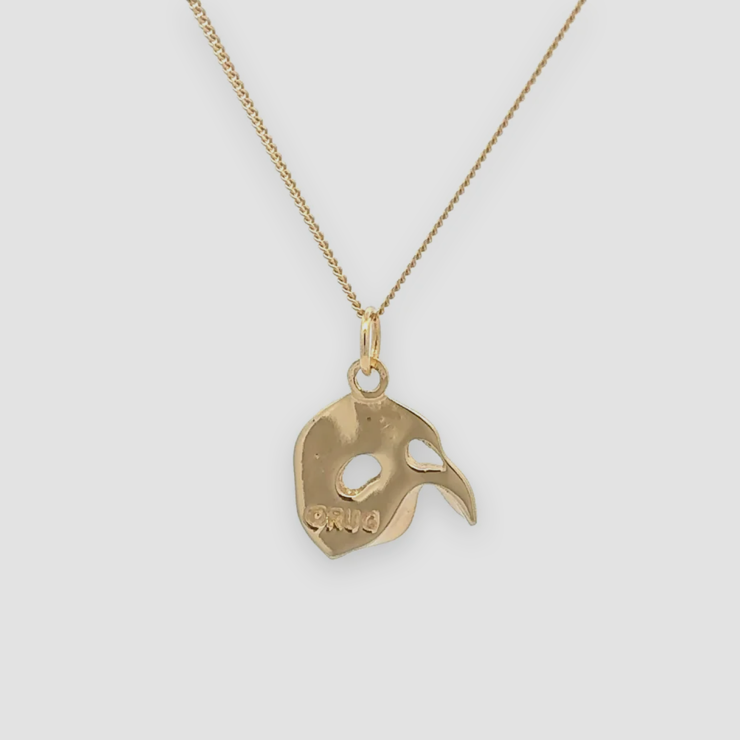 Phantom of the Opera - Mask Charm Necklace (18ct Gold Vermeil)