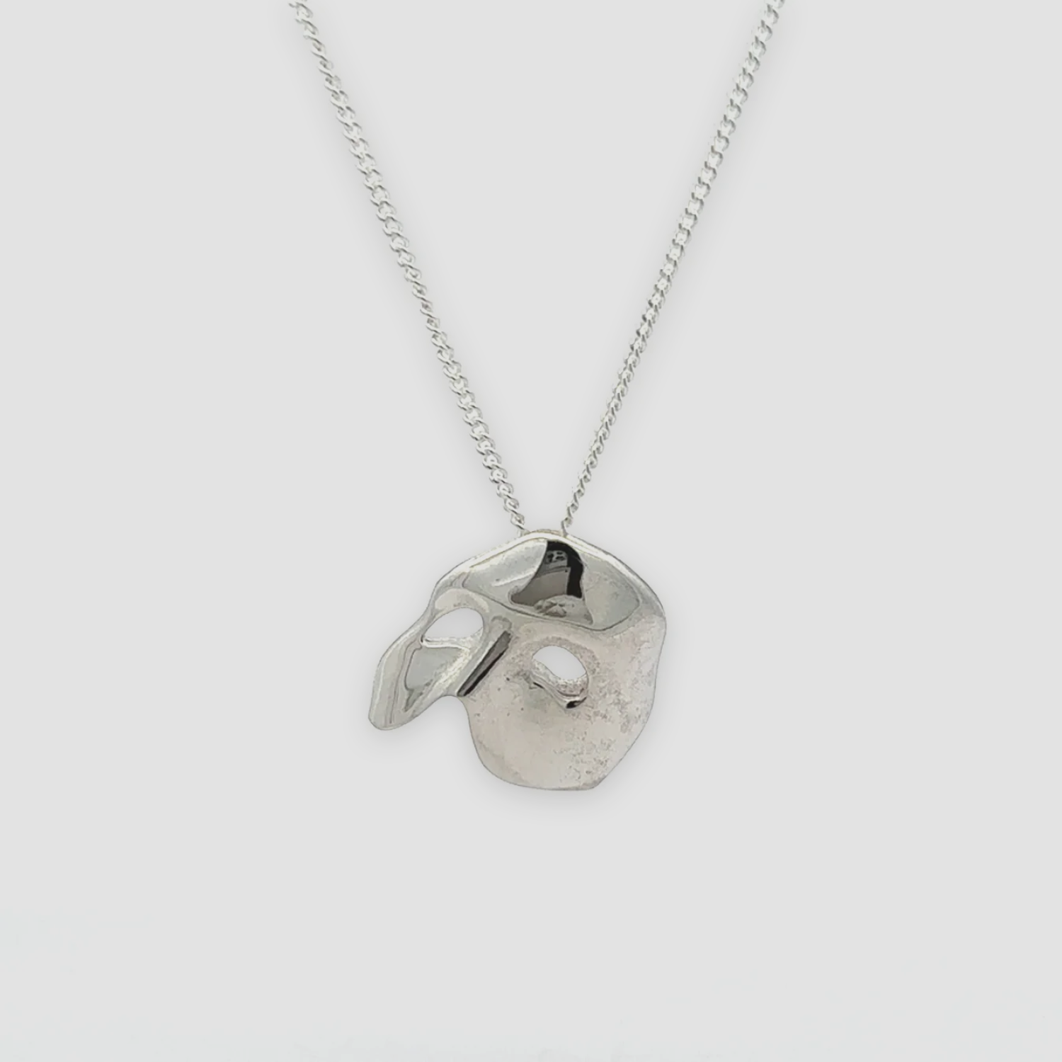 Phantom of the Opera - Mask Charm Necklace (Sterling Silver)