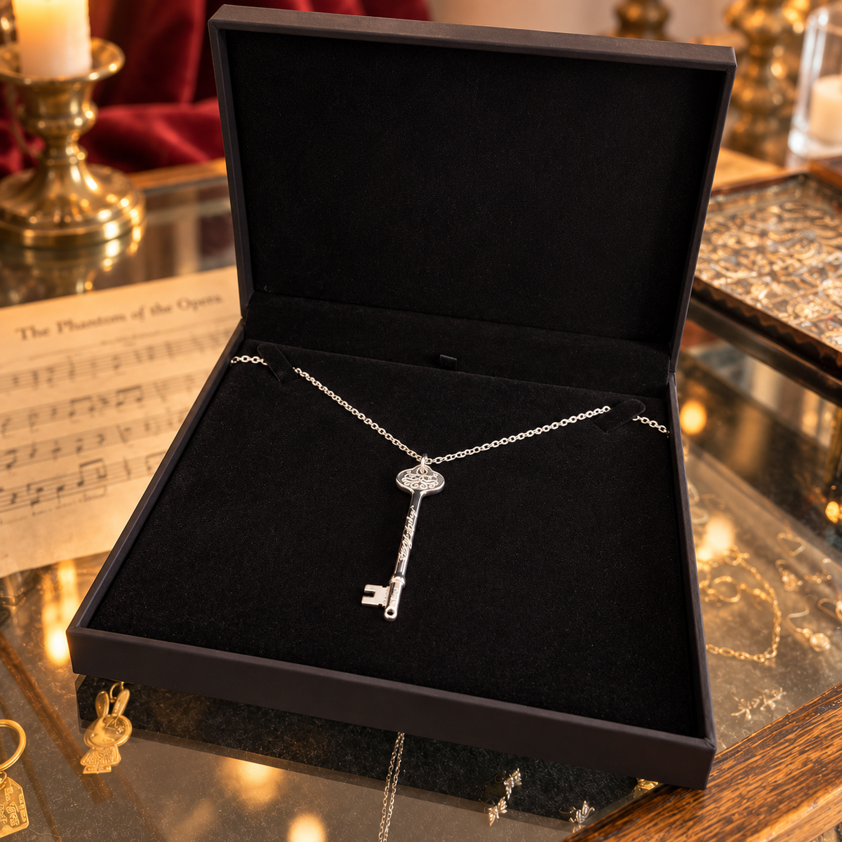 Phantom of the Opera 40th Anniversary Key Sterling Silver Necklace