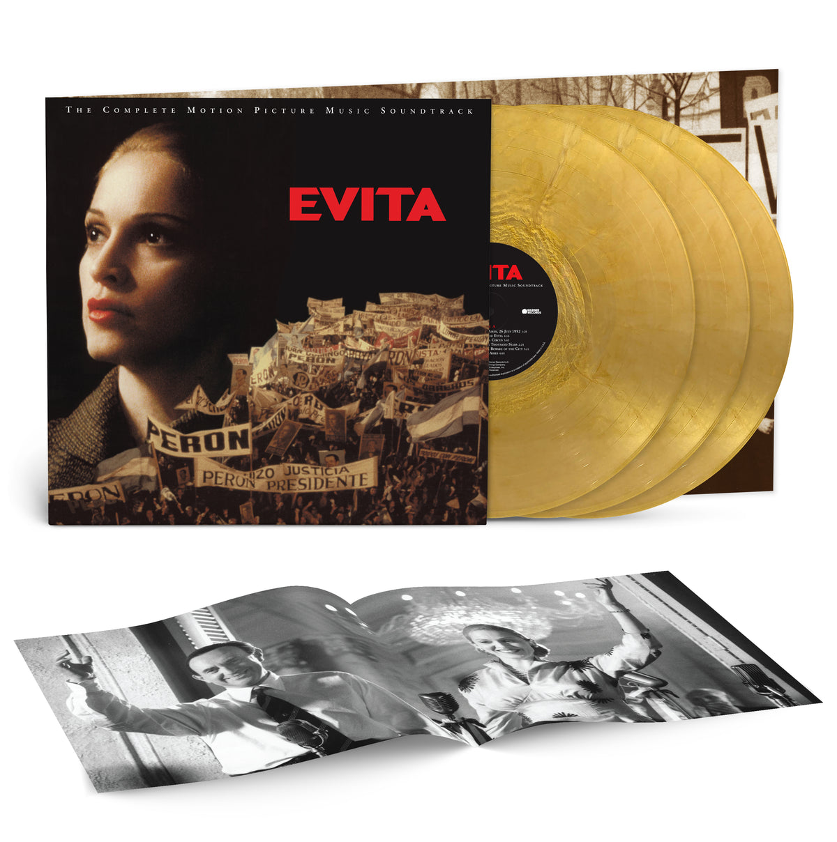 Evita - The Complete Motion Picture Soundtrack 3LP (Gold Nugget Vinyl)