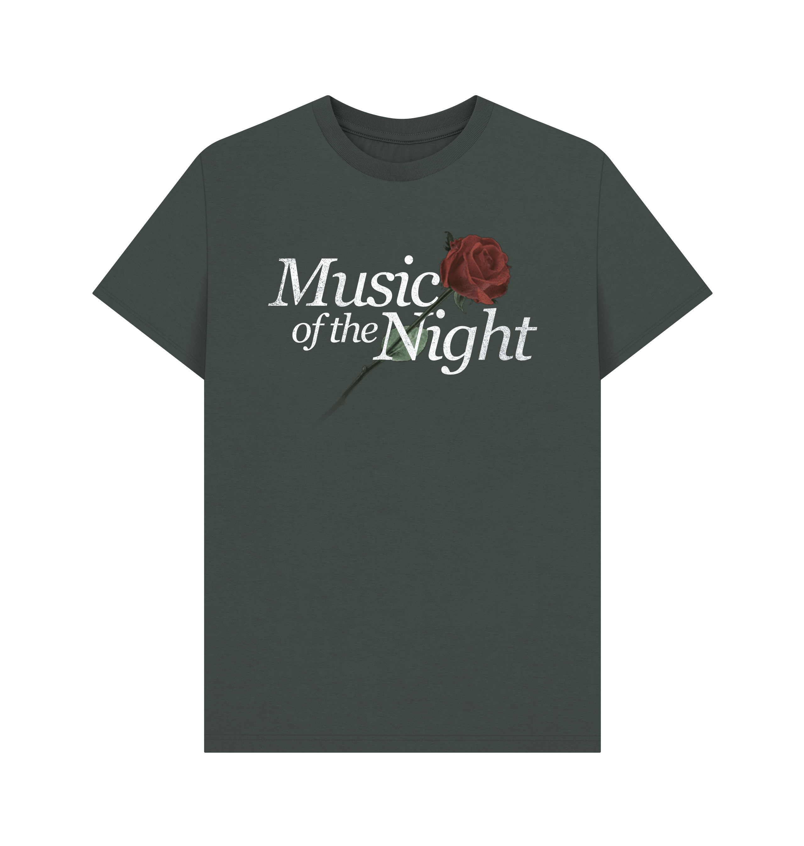 Dark Grey Printed T-shirt Front