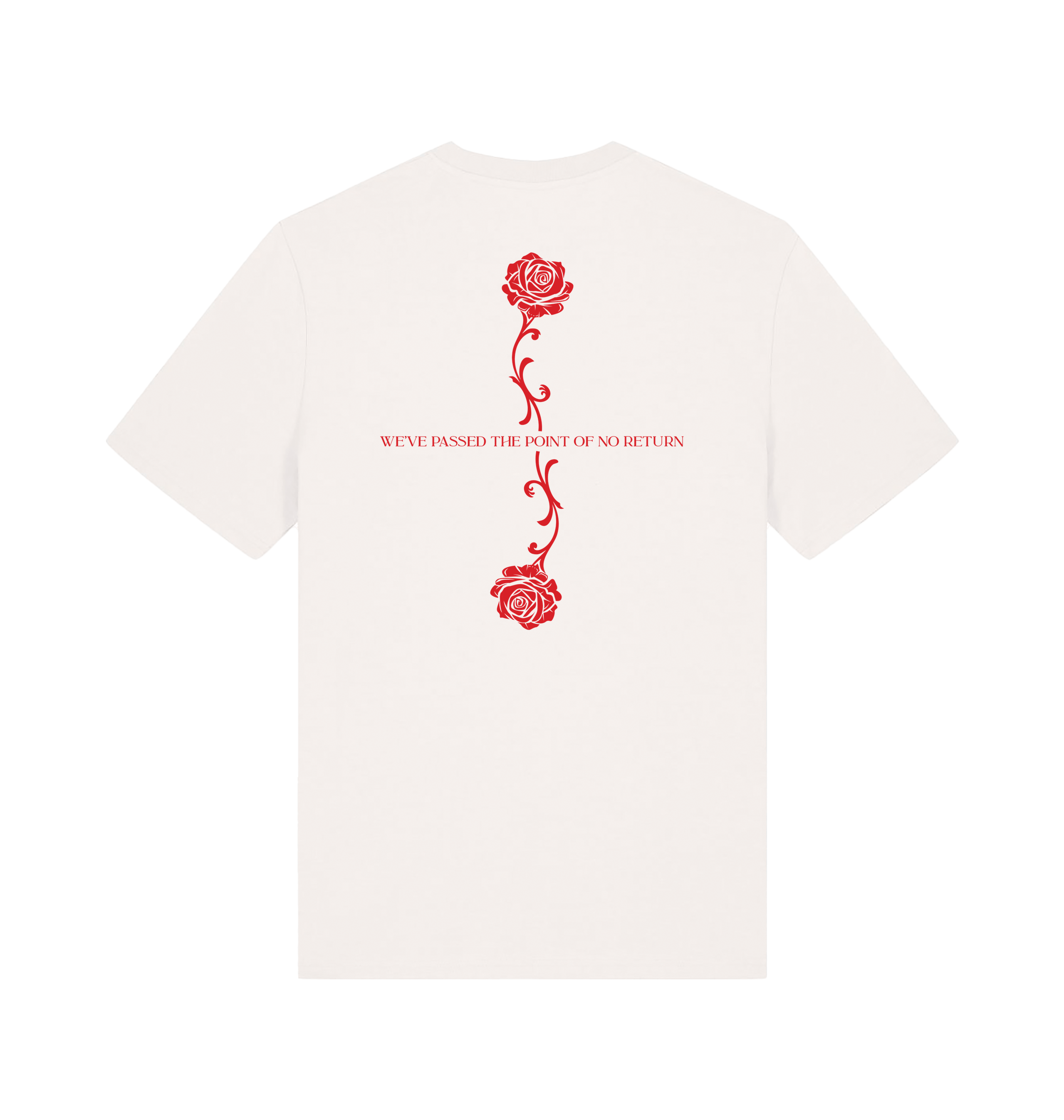 Off White Printed T-shirt Back