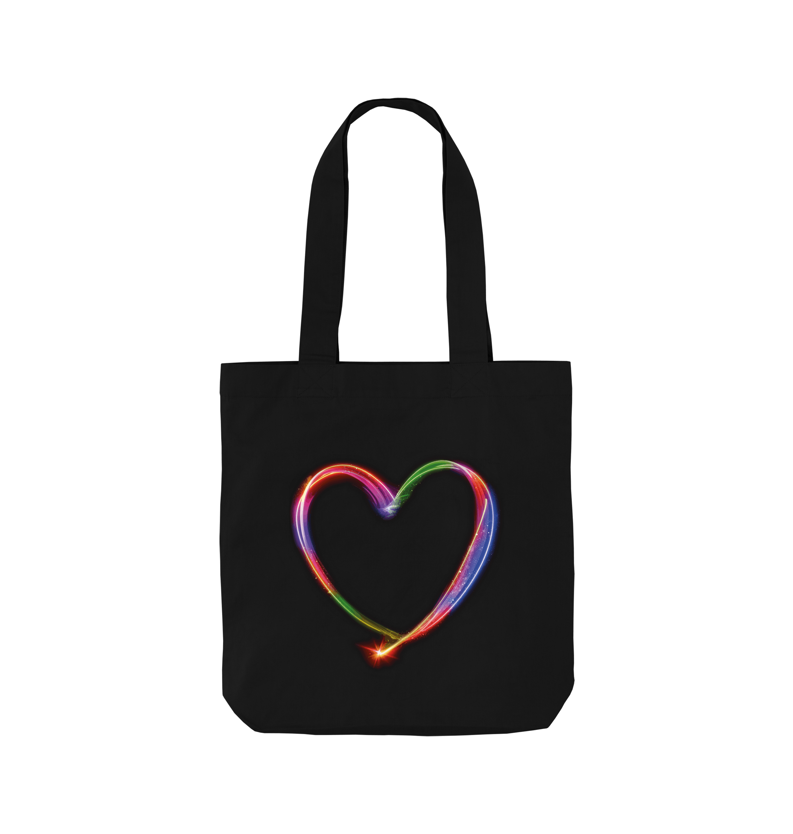 Black Printed Bag Front