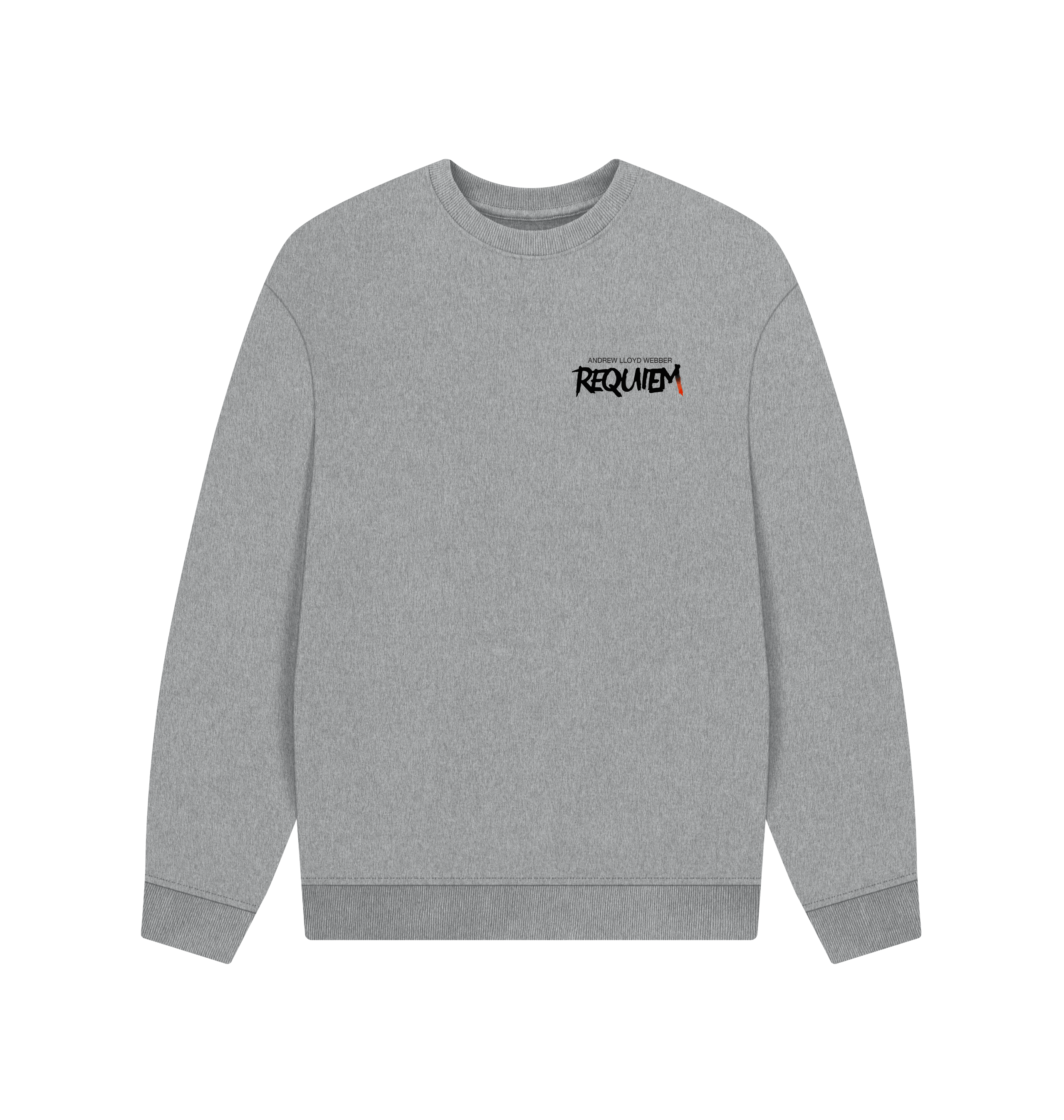 Athletic Grey Printed Sweater Front