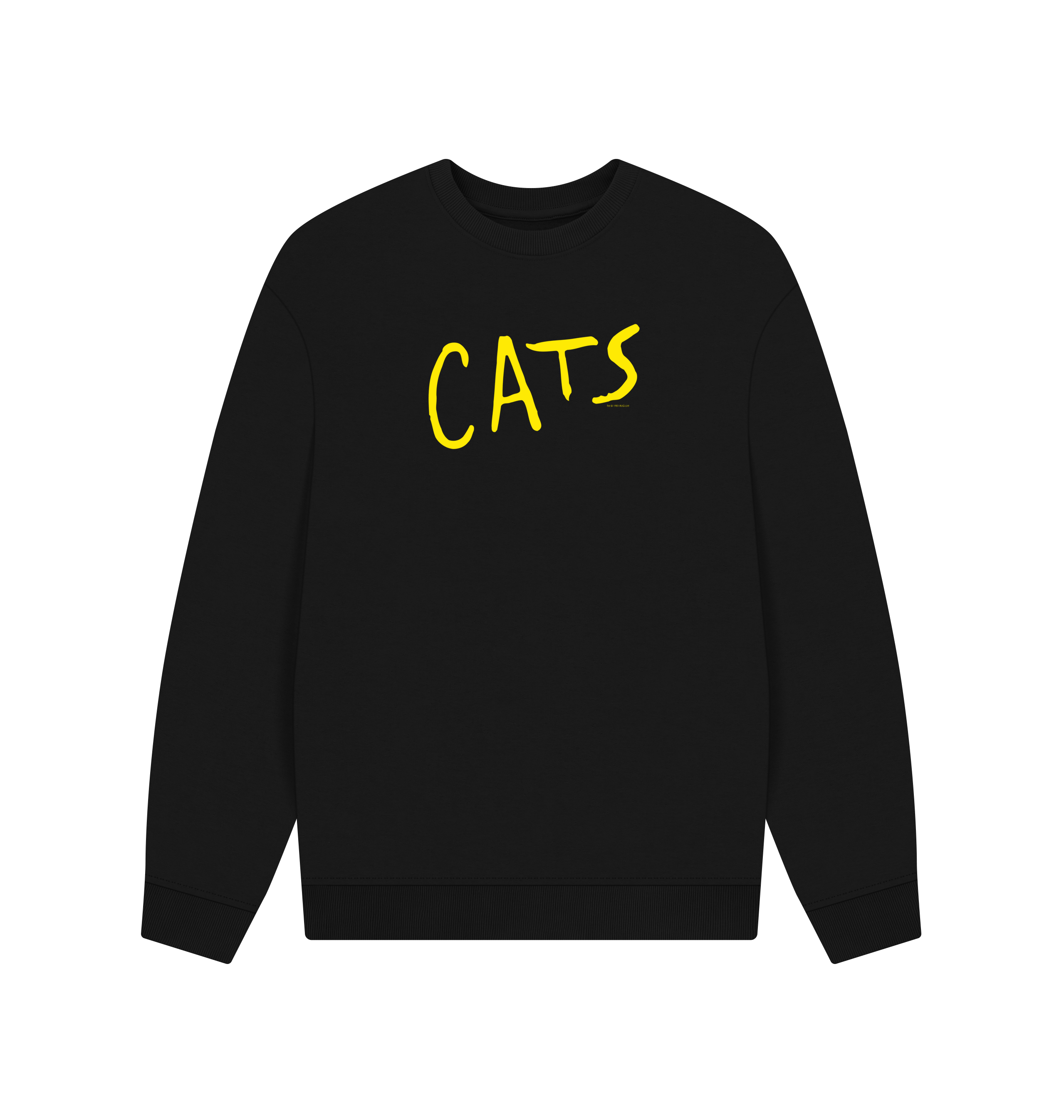 Black Printed Sweater Front