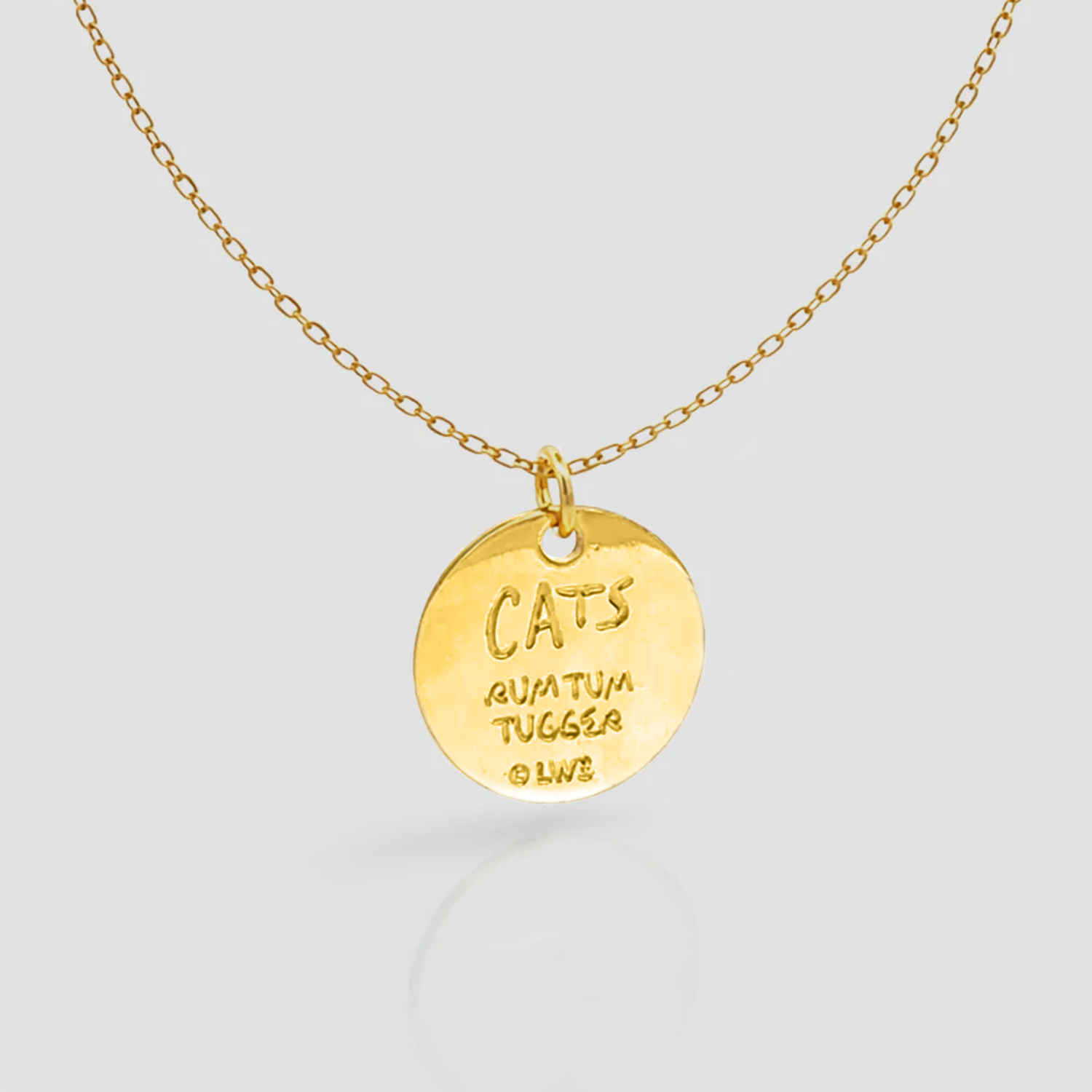 CATS - Rum Tum Tugger Brass Chain Necklace (Gold Plated)