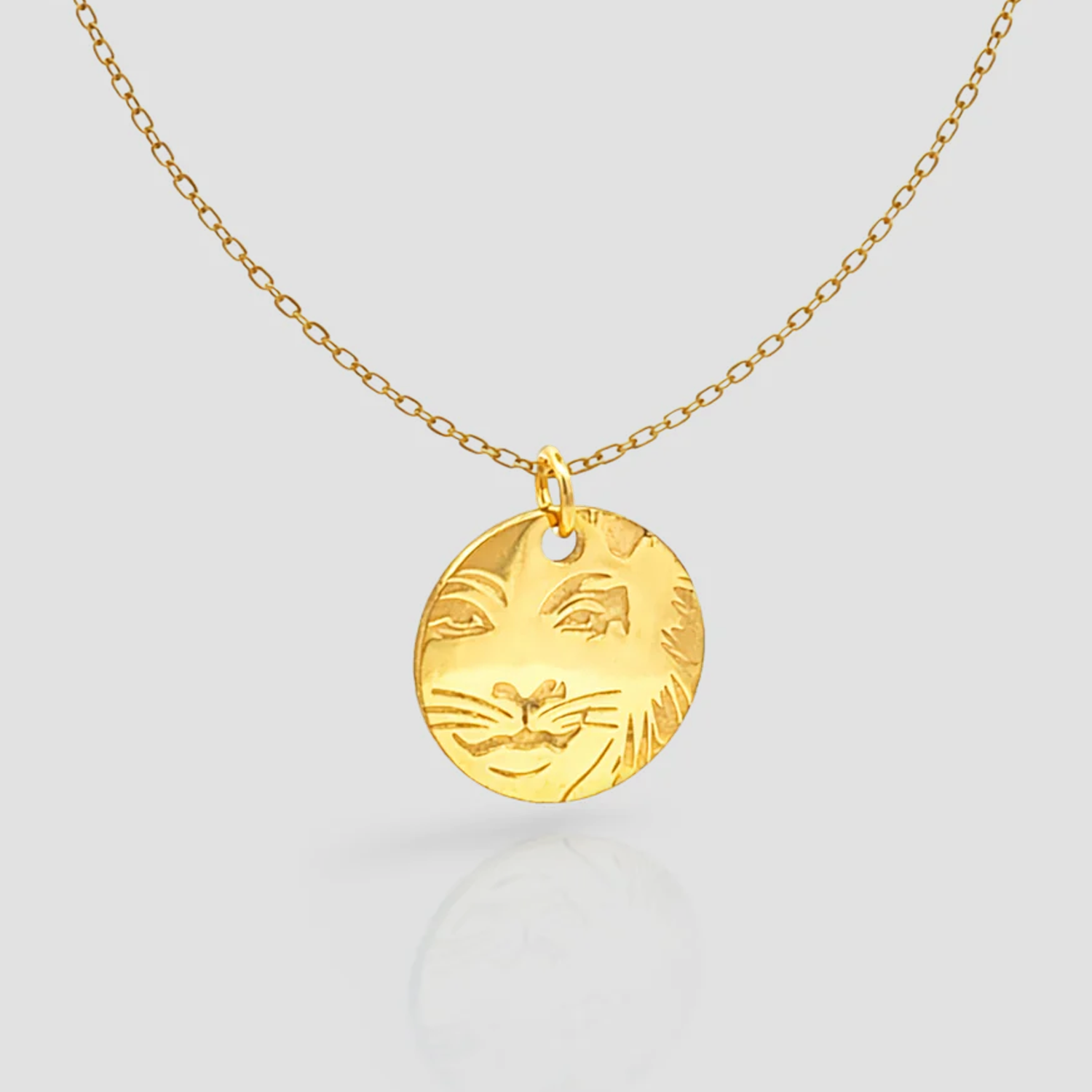 CATS - Rum Tum Tugger Brass Chain Necklace (Gold Plated)
