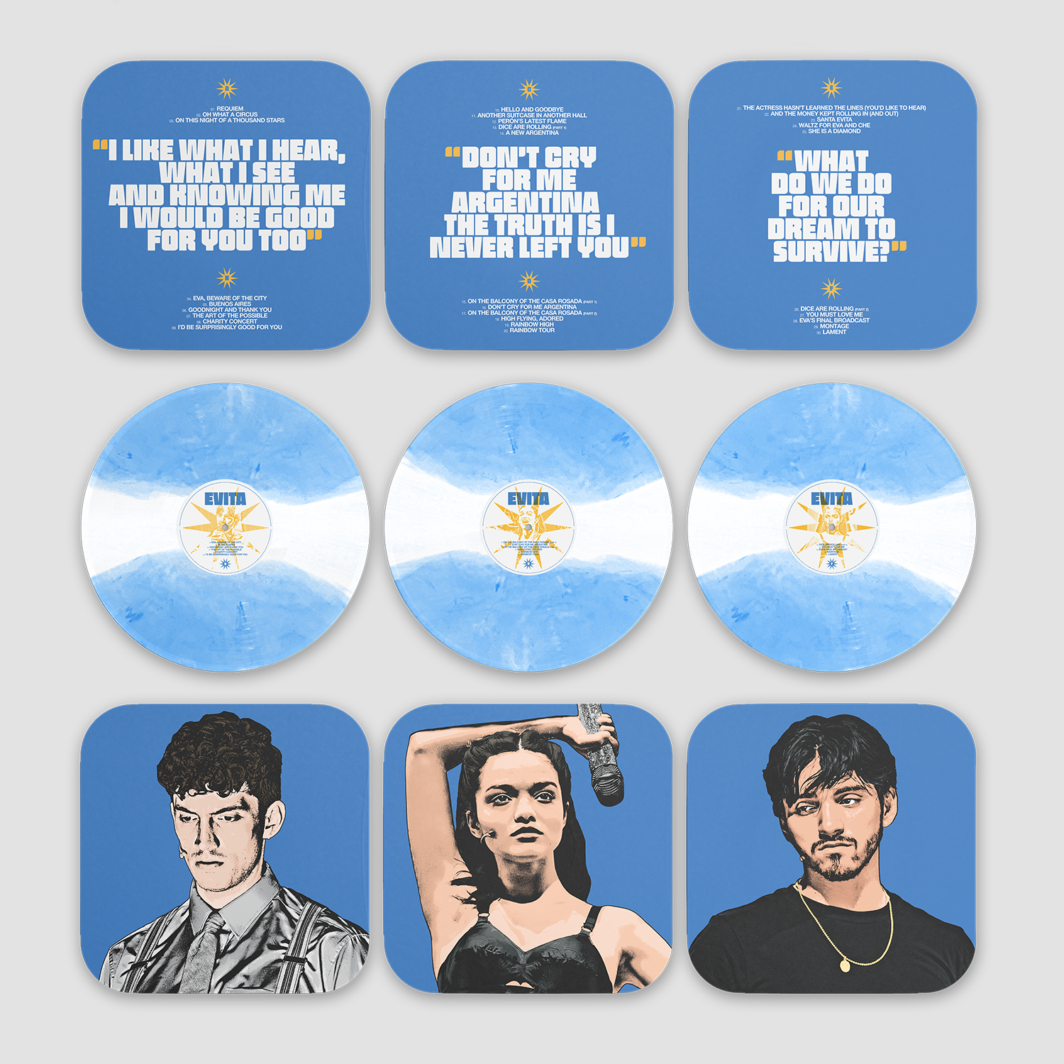 Evita: The Full Album – Blue & White Triple Vinyl