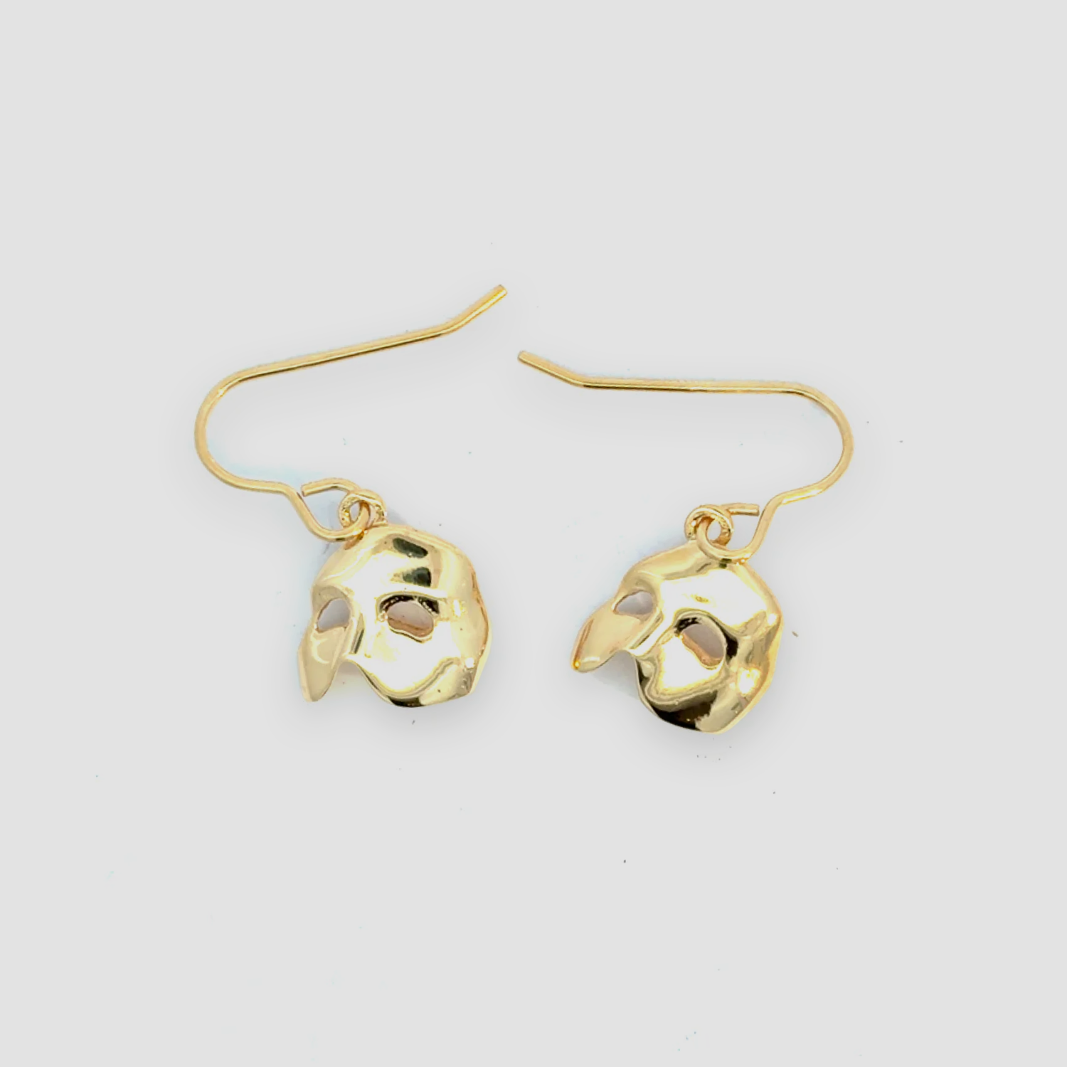 Phantom of the Opera – Mask Drop Earrings (18ct Gold Vermeil)