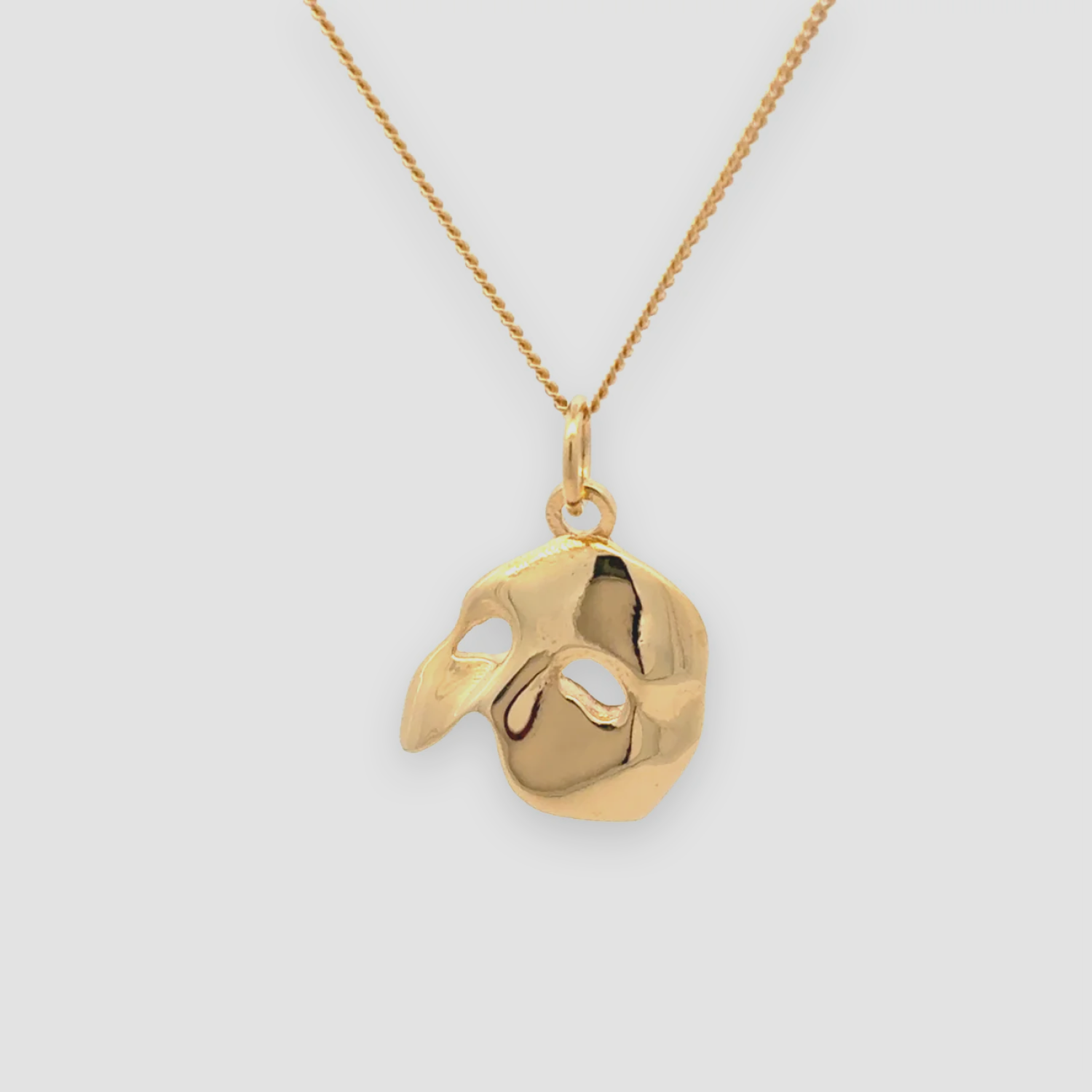 Phantom of the Opera - Mask Charm Necklace (18ct Gold Vermeil)