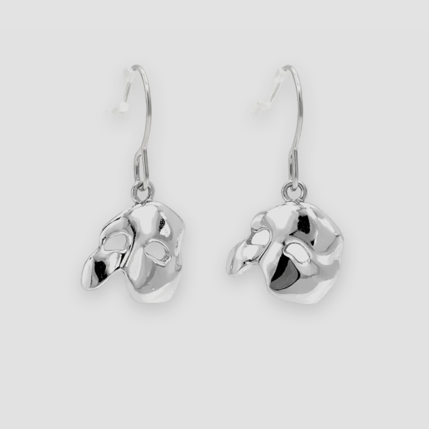 Phantom of the Opera – Mask Drop Earrings (Sterling Silver)