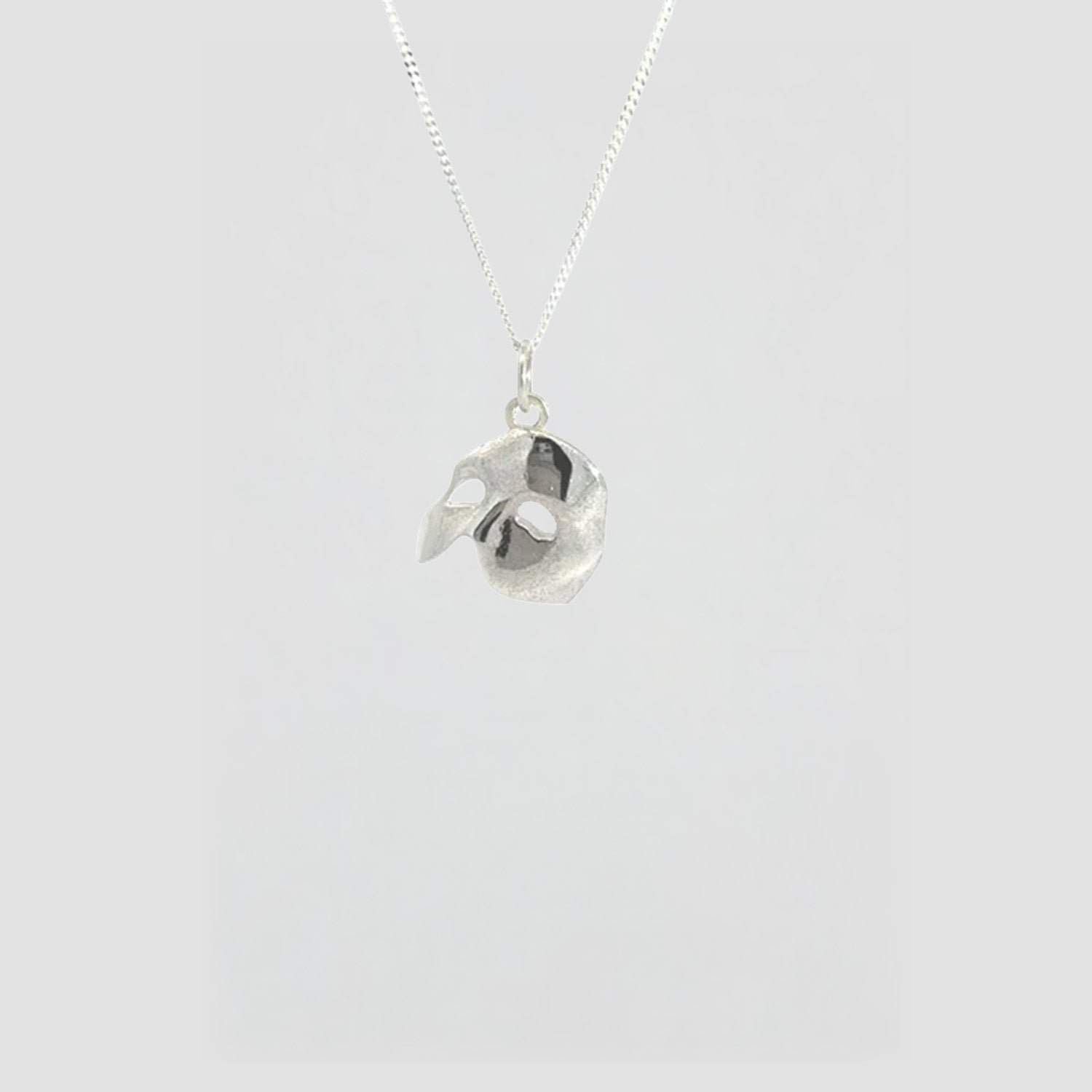 Phantom of the Opera - Large Mask Charm Necklace (Sterling Silver)