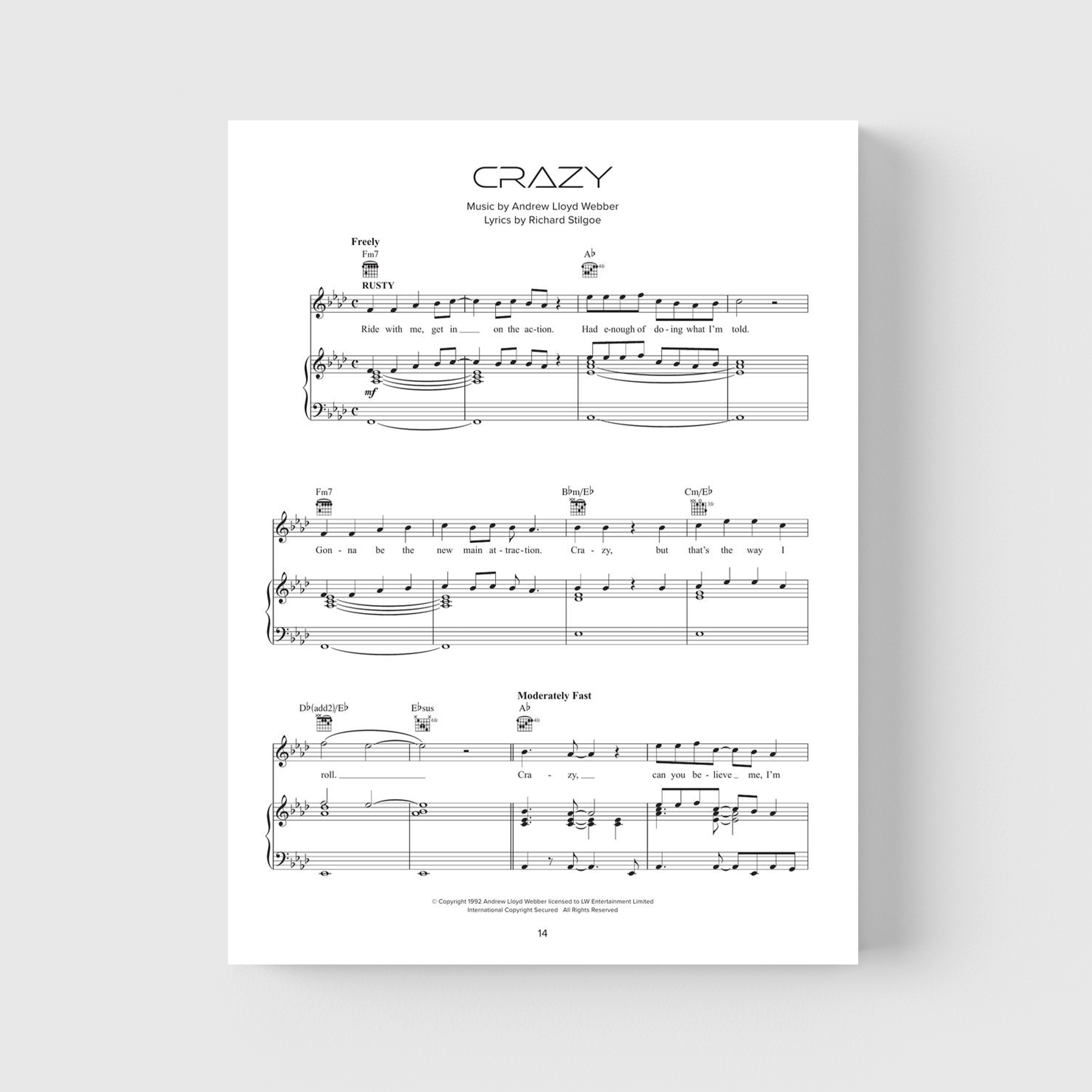 Starlight Express - Piano Vocal Book
