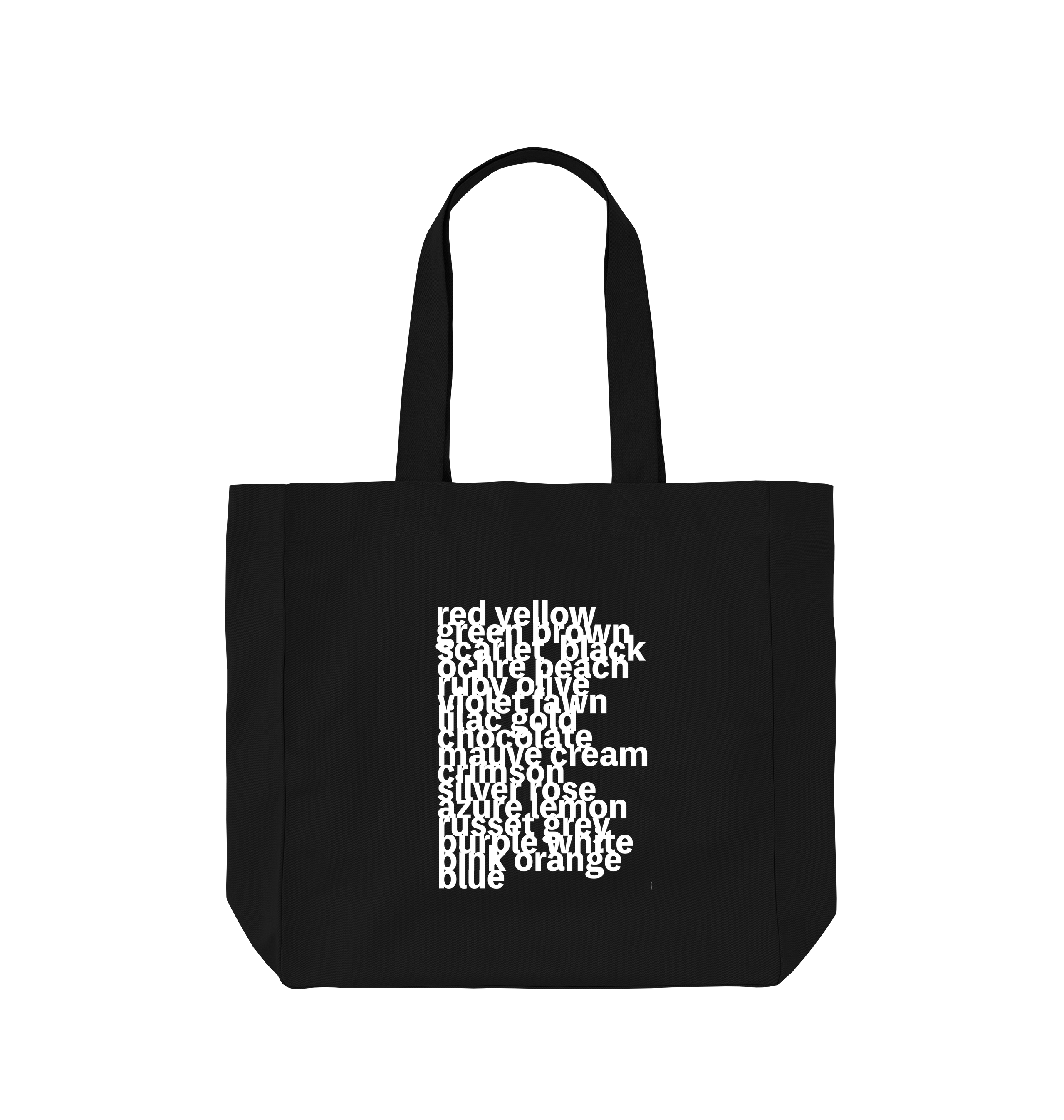 Black Printed Bag Front