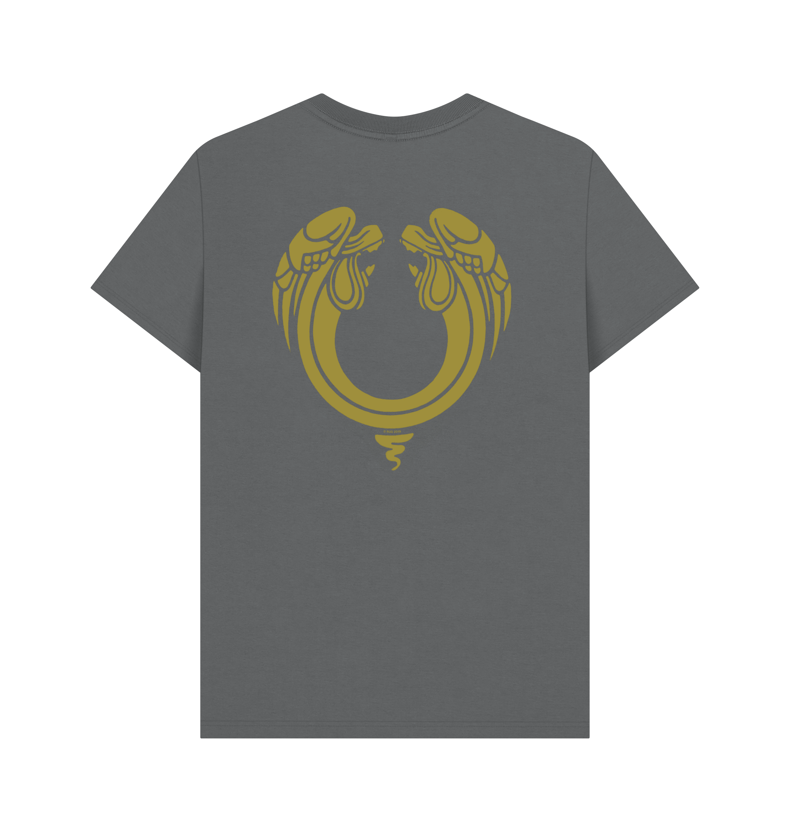 Slate Grey Printed T-shirt Back